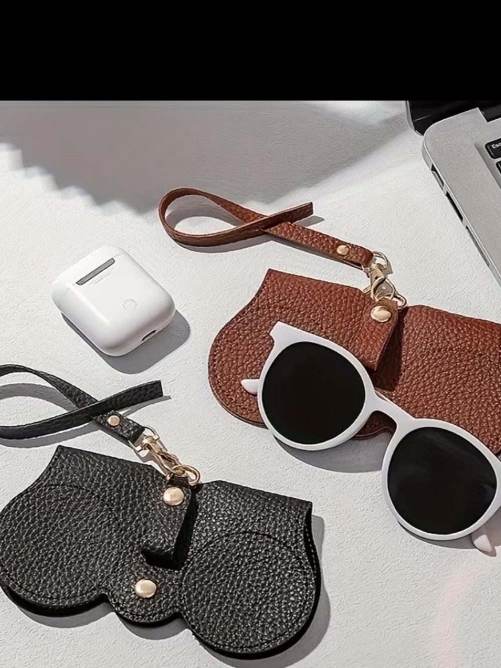 Sunglasses Case with Wrist Strap set of 2